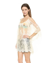 Load image into Gallery viewer, TOKITIND Saida De Praia Beach Cover Up Pareo Playa Coverup Dress Vestido Livre Swimsuit Wear Swimwear White Lace Women Beachwear