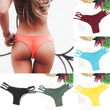 Load image into Gallery viewer, Black Friday Deals Women Brazilian Cheeky Bikini Bottom Thong Bandage Bathing Beach 2017 New Summer Swimsuit Swimwear