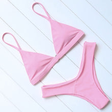 Load image into Gallery viewer, OMKAGI Brand Swimwear Women Swimsuit Sexy Push Up Micro Bikinis Set Swimming Bathing Suit Beachwear Summer Brazilian Bikini 2019