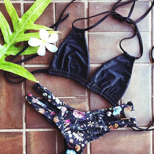 2018 Sexy Bikini Swimwear Women Push Up Swimsuit Bandage Bikini Set Brazilian Summer Beach Bathing Suits female Biquini Print