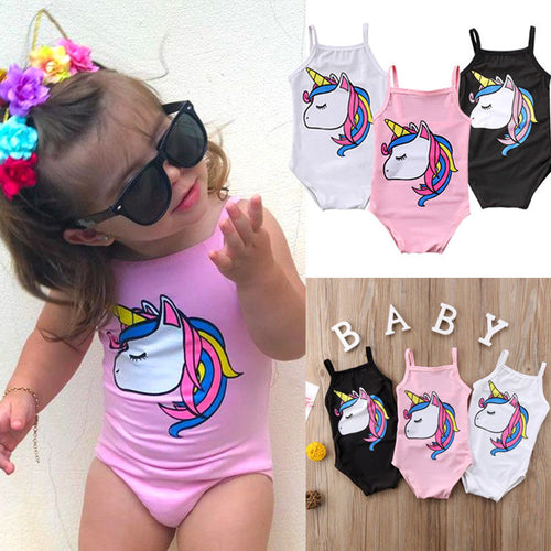 Newborn Kids Baby Girl Swimsuit Bikini Bathing Suit Sleeveless Cartoon Cute Swimsuit Swimwear Bathing Beachwear Girls 0-3T