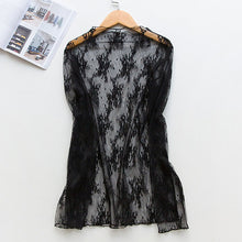 Load image into Gallery viewer, TOKITIND Saida De Praia Beach Cover Up Pareo Playa Coverup Dress Vestido Livre Swimsuit Wear Swimwear White Lace Women Beachwear