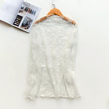 Load image into Gallery viewer, TOKITIND Saida De Praia Beach Cover Up Pareo Playa Coverup Dress Vestido Livre Swimsuit Wear Swimwear White Lace Women Beachwear
