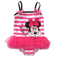 Load image into Gallery viewer, Child Baby Kids Girl Striped Minnie One Piece Swimsuit Swimwear Monokini Bikini Bathing Suit