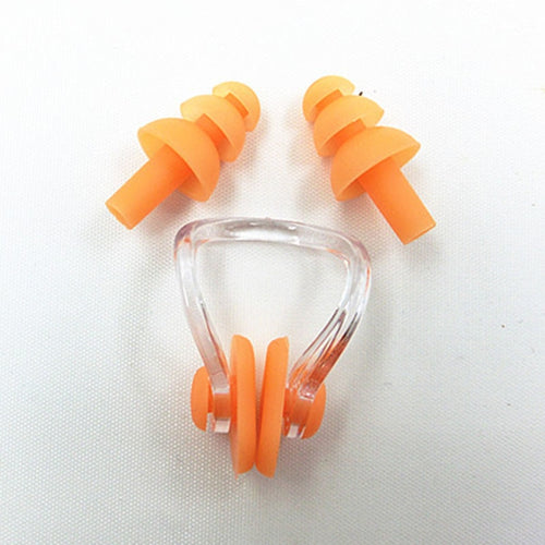 1 Set Waterproof Soft Silicone Swimming Set Nose Clip Ear Plug Earplug Tool