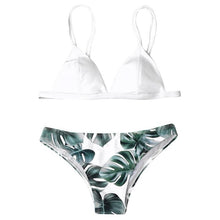 Load image into Gallery viewer, 5 Color!! Sexy Swimwear Women Bikini Set Print Leaves Push-Up Padded Swimsuit Low Waist Bathing Beachwear Biquini Swimsuit 15