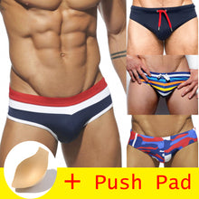 Load image into Gallery viewer, HIBUBBLE 17 Styles Swimwear Men Brief With Push Pad Sexy Swimsuit Waterproof Swimming Trunks For Bathing Swim Shorts Sunga Hot
