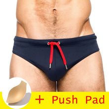 Load image into Gallery viewer, HIBUBBLE 17 Styles Swimwear Men Brief With Push Pad Sexy Swimsuit Waterproof Swimming Trunks For Bathing Swim Shorts Sunga Hot