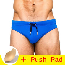 Load image into Gallery viewer, HIBUBBLE 17 Styles Swimwear Men Brief With Push Pad Sexy Swimsuit Waterproof Swimming Trunks For Bathing Swim Shorts Sunga Hot