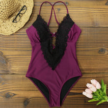 Load image into Gallery viewer, One Piece Swimsuit 2018 Sexy Swimwear Women Bathing Suit Swim Vintage Summer Beach Wear Print Bandage Monokini Swimsuit