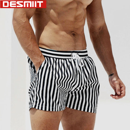 Desmiit Swimwear Swimming Shorts for Men Swimming Trunks Plus Size Striped Quick Dry Swimsuit Man Beachwear Surfing Shorts Board