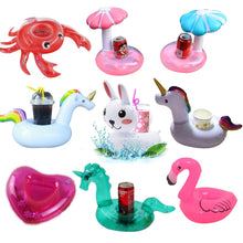 Load image into Gallery viewer, YUYU Inflatable Cup Holder Unicorn Flamingo Drink holder Swimming Pool Float Bathing pool Toy Party Decoration Bar Coasters