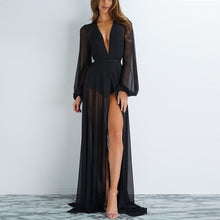 Load image into Gallery viewer, 2018 new summer sexy Women Chiffon see-through Bikini long Cover Up Swimsuit Swimwear Beach Dress Bathing Suit