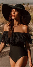 Load image into Gallery viewer, 2018 New Sexy Off The Shoulder Solid Swimwear Women One Piece Swimsuit Female Bathing Suit Ruffle Monokini Swim Wear XL