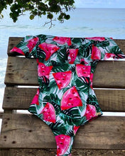 Load image into Gallery viewer, 2018 New Sexy Off The Shoulder Solid Swimwear Women One Piece Swimsuit Female Bathing Suit Ruffle Monokini Swim Wear XL