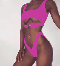 Load image into Gallery viewer, 2018 Sexy Bikini Swimwear Women Swimsuit Brazilian Bikini Set Green Print Halter Top Beach wear Bathing Suits S-XL