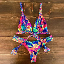 Load image into Gallery viewer, 2018 Sexy Bikini Swimwear Women Push Up Swimsuit Bandage Bikini Set Brazilian Summer Beach Bathing Suits female Biquini Print