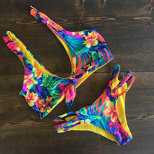Load image into Gallery viewer, 2018 Sexy Bikini Swimwear Women Push Up Swimsuit Bandage Bikini Set Brazilian Summer Beach Bathing Suits female Biquini Print