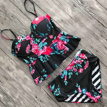 Load image into Gallery viewer, 2018 Push Up Tankini Set Swimsuit Women Swimwear Plus Two Piece Suits Print Bathing Suit Beach Wear Swim Maillot De Bain Female