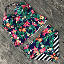 Load image into Gallery viewer, 2018 Push Up Tankini Set Swimsuit Women Swimwear Plus Two Piece Suits Print Bathing Suit Beach Wear Swim Maillot De Bain Female