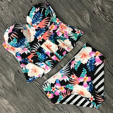 Load image into Gallery viewer, 2018 Push Up Tankini Set Swimsuit Women Swimwear Plus Two Piece Suits Print Bathing Suit Beach Wear Swim Maillot De Bain Female