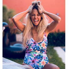 Load image into Gallery viewer, 2019 Sexy One Piece Swimsuit Hollow Out Swimwear Women Monokini Print Bodysuit Bandage Brazilian Vintage Bathing Suit Beach Wear