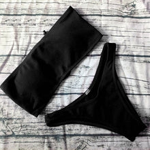 Load image into Gallery viewer, 2019 Solid Bikini Brazillian Swimsuit Women Bikini Set Sexy Off Shoulder Swimwear Female Swimming Biquini Maillot De Bain Femme