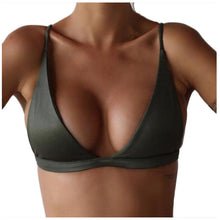Load image into Gallery viewer, 5 Colors Sexy Women Bandage Bikini Top Push-up Padded Bra Bralette 2017 New Swimsuit Swimwear Army green Black White Pink