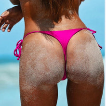 Load image into Gallery viewer, LASPERAL 2019 Women Swimwear Lace-up Swim Trunk Solid Shorts Swim Underwear Sexy Bikini T-Back Cut Out Thong Bottom Beach Pant