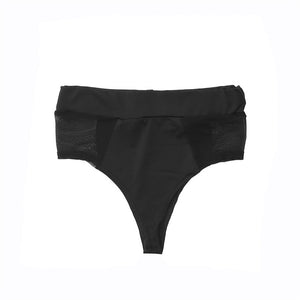 Summer Swimwear Women Bikini Panties Black Mesh Patch Briefs Swimsuit Beachwear High Waist Bathing Bottoms