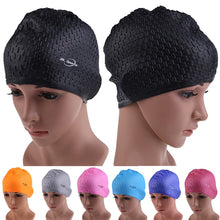 Load image into Gallery viewer, 2019 Silicone Waterproof Swimming Caps Protect Ears Long Hair Sports Swim Pool Hat Swimming Cap Free size for Men &amp; Women Adults