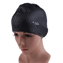 Load image into Gallery viewer, 2019 Silicone Waterproof Swimming Caps Protect Ears Long Hair Sports Swim Pool Hat Swimming Cap Free size for Men &amp; Women Adults