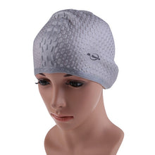 Load image into Gallery viewer, 2019 Silicone Waterproof Swimming Caps Protect Ears Long Hair Sports Swim Pool Hat Swimming Cap Free size for Men &amp; Women Adults