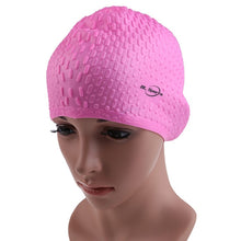 Load image into Gallery viewer, 2019 Silicone Waterproof Swimming Caps Protect Ears Long Hair Sports Swim Pool Hat Swimming Cap Free size for Men &amp; Women Adults