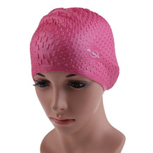 Load image into Gallery viewer, 2019 Silicone Waterproof Swimming Caps Protect Ears Long Hair Sports Swim Pool Hat Swimming Cap Free size for Men &amp; Women Adults
