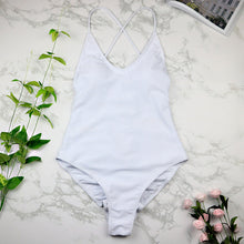 Load image into Gallery viewer, 2019 women Swimwear Sexy high cut one piece swimsuit Backless swim suit Black White Red  thong Bathing suit female Monokini 2741