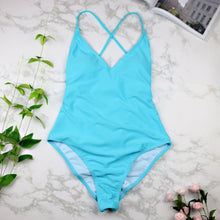 Load image into Gallery viewer, 2019 women Swimwear Sexy high cut one piece swimsuit Backless swim suit Black White Red  thong Bathing suit female Monokini 2741