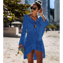 Load image into Gallery viewer, New Sexy Cover Up Bikini Women Swimsuit Cover-up Beach Bathing Suit Beach Wear Knitting Swimwear Mesh Beach Dress Tunic Robe