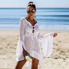 Load image into Gallery viewer, New Sexy Cover Up Bikini Women Swimsuit Cover-up Beach Bathing Suit Beach Wear Knitting Swimwear Mesh Beach Dress Tunic Robe