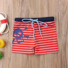 Load image into Gallery viewer, Summer Swimming High Waist Pants Lovely Kids Boys Casual Striped Short Pants Bathing Suit Swimwear Swimsuit Shorts