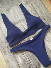 Load image into Gallery viewer, Hot 2019 New Sexy Women Bikini Set Swimwear Bandage Monokini Push Up Padded solid Swimsuit Bathing Beachwear
