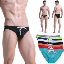 Load image into Gallery viewer, Men Swimsuit Briefs 2019 Hot Sale Mens Swim Shorts Swimming Trunks Surf Boardshorts Beach Swimwear Solid Soft Summer Bating