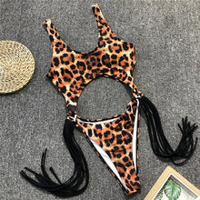 Load image into Gallery viewer, In-X Sexy Leopard one piece swimsuit One shoulder bikini 2019 High cut swimwear women monokini Padded bathing suit New bodysuit