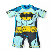Load image into Gallery viewer, Kids Swimwear One Piece Boys Swimsuit Minions Batman Swimming Children Captain America Sport UPF50+ Beachwear Baby Bathing Suit