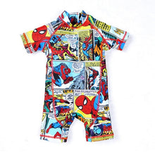 Load image into Gallery viewer, Kids Swimwear One Piece Boys Swimsuit Minions Batman Swimming Children Captain America Sport UPF50+ Beachwear Baby Bathing Suit