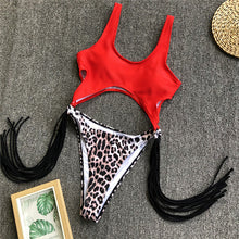 Load image into Gallery viewer, In-X Sexy Leopard one piece swimsuit One shoulder bikini 2019 High cut swimwear women monokini Padded bathing suit New bodysuit