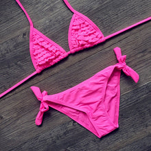 Load image into Gallery viewer, Girl Swimsuit 2 Pieces Suits For Swimming Falbala Children Swimwear Girls Bikinis Set Kids Biquini Infantil Bathing Suit