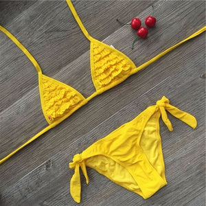Girl Swimsuit 2 Pieces Suits For Swimming Falbala Children Swimwear Girls Bikinis Set Kids Biquini Infantil Bathing Suit