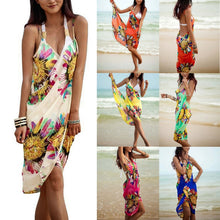 Load image into Gallery viewer, Sexy Beach Dress 2019 White Beach Tunic Floral Cover Up Bikini Swimsuit Swim Dress Swimwear Tunic Swim Women Bath Suit Cover Up