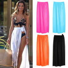 Load image into Gallery viewer, Womens Swim Wear Bikini Cover Up Sheer Beach Mini Wrap Skirt Sarong Pareo Shorts